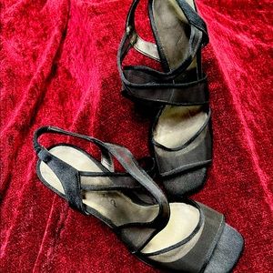 Nina Black Net 3-1/2”Heels